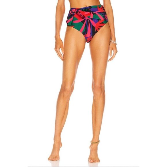 PatBO Rio Side Tie Bikini Bottom Black Multi